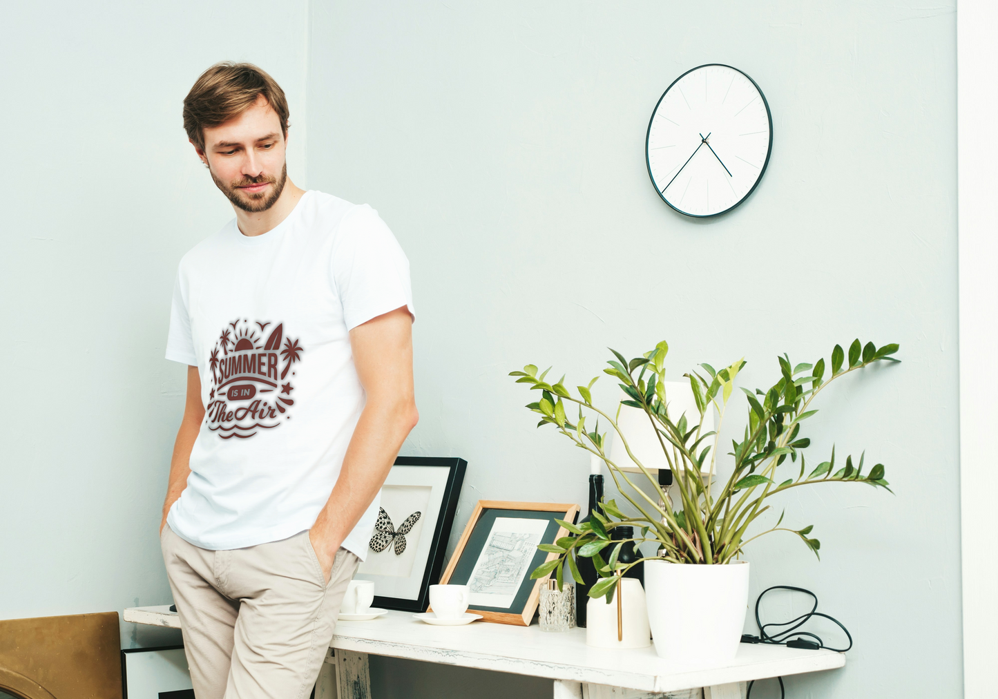GRAPHIC PRINTED CLASSIC CREW TSHIRT -SUMMER IS IN THE AIR