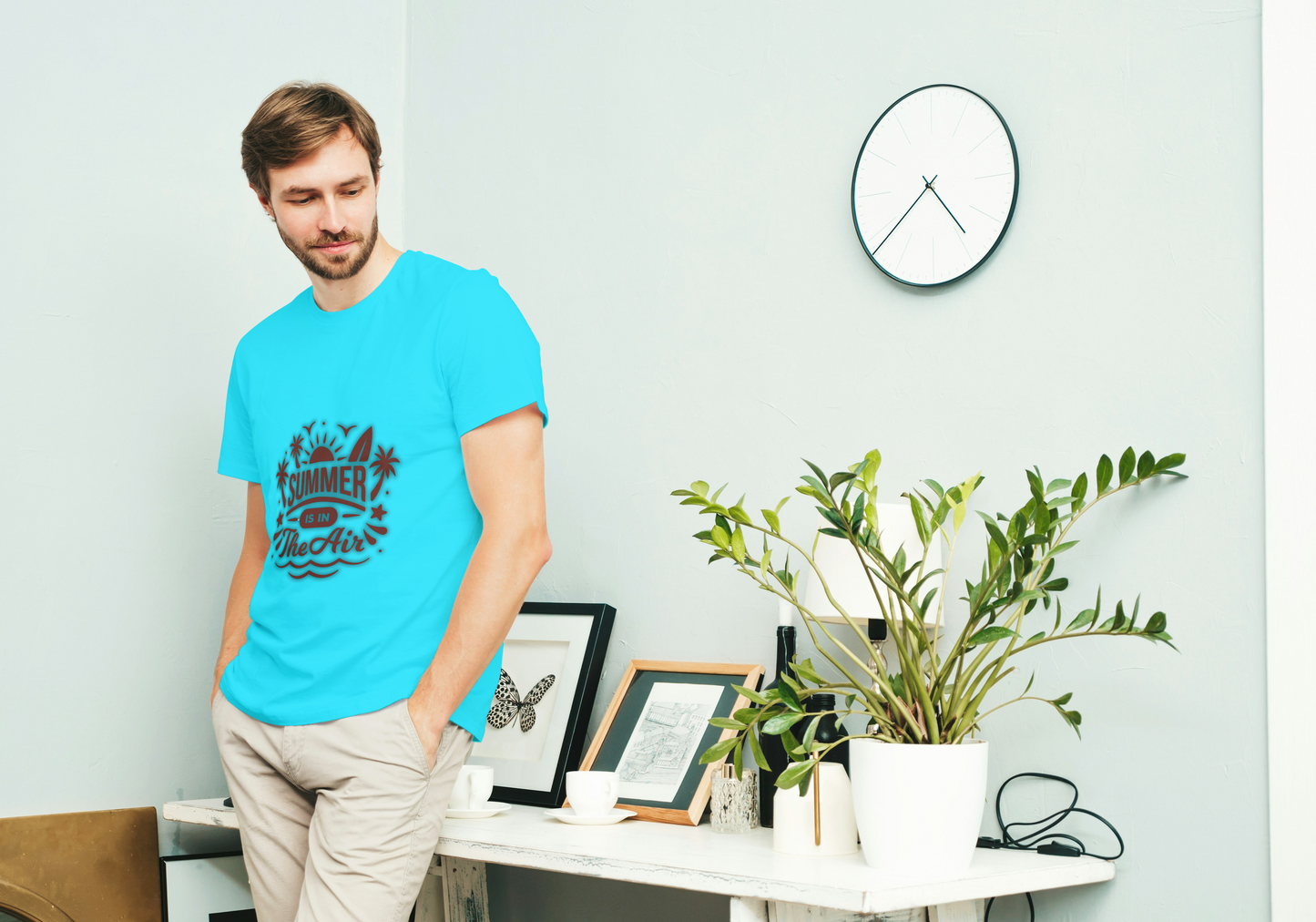 GRAPHIC PRINTED CLASSIC CREW TSHIRT -SUMMER IS IN THE AIR