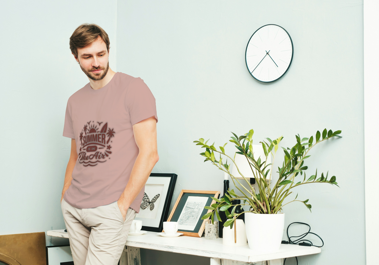 GRAPHIC PRINTED CLASSIC CREW TSHIRT -SUMMER IS IN THE AIR