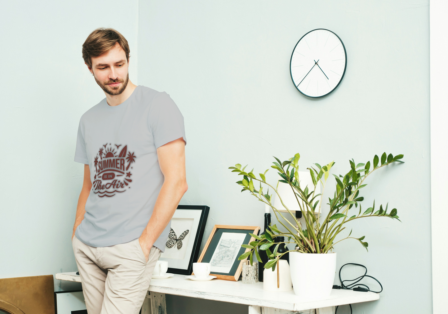 GRAPHIC PRINTED CLASSIC CREW TSHIRT -SUMMER IS IN THE AIR