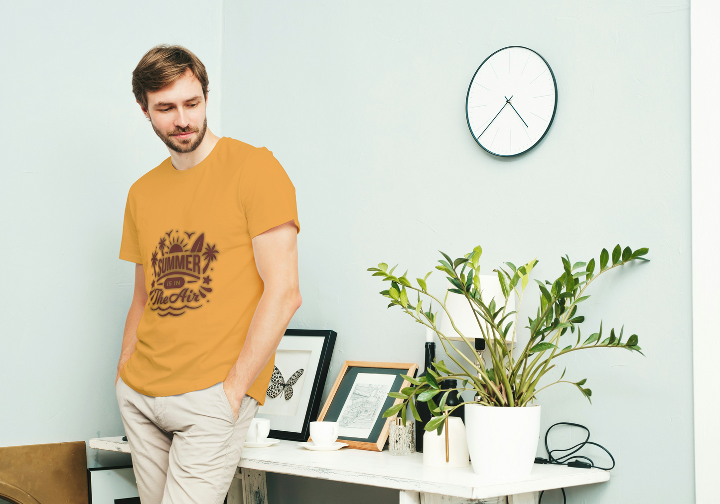 GRAPHIC PRINTED CLASSIC CREW TSHIRT -SUMMER IS IN THE AIR