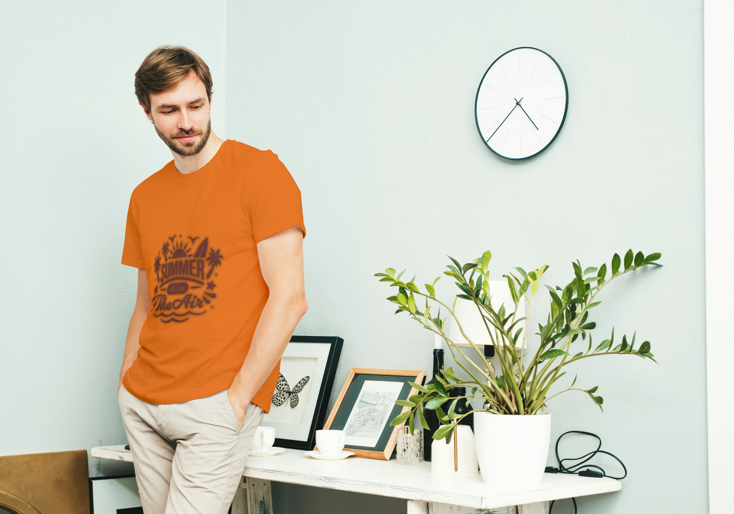 GRAPHIC PRINTED CLASSIC CREW TSHIRT -SUMMER IS IN THE AIR