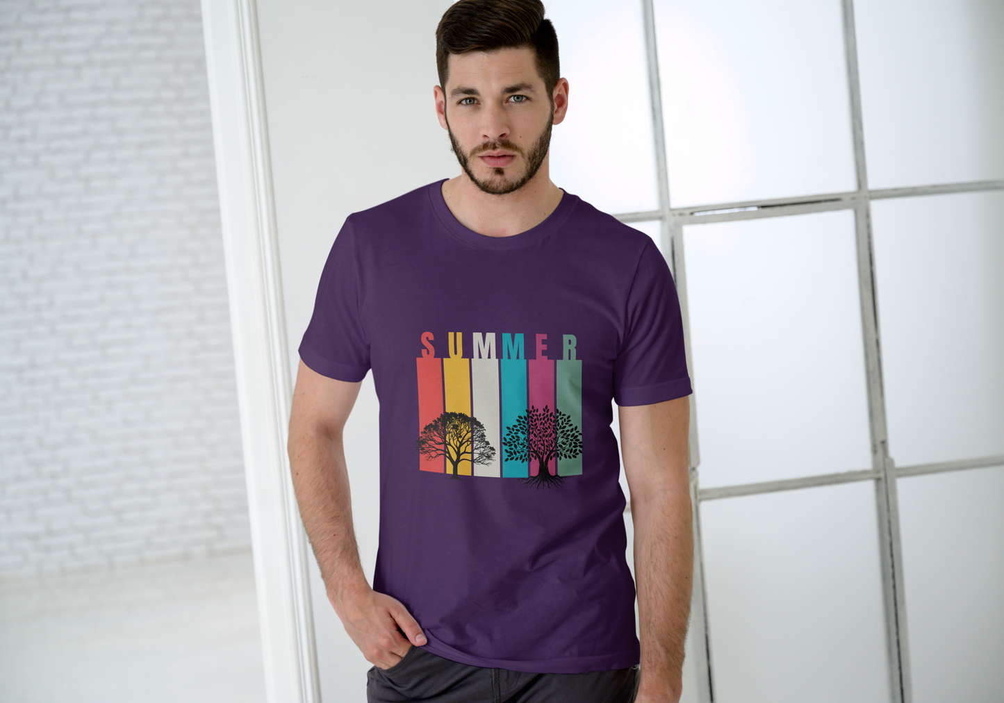 GRAPHIC PRINTED CLASSIC CREW TSHIRT - SUMMER