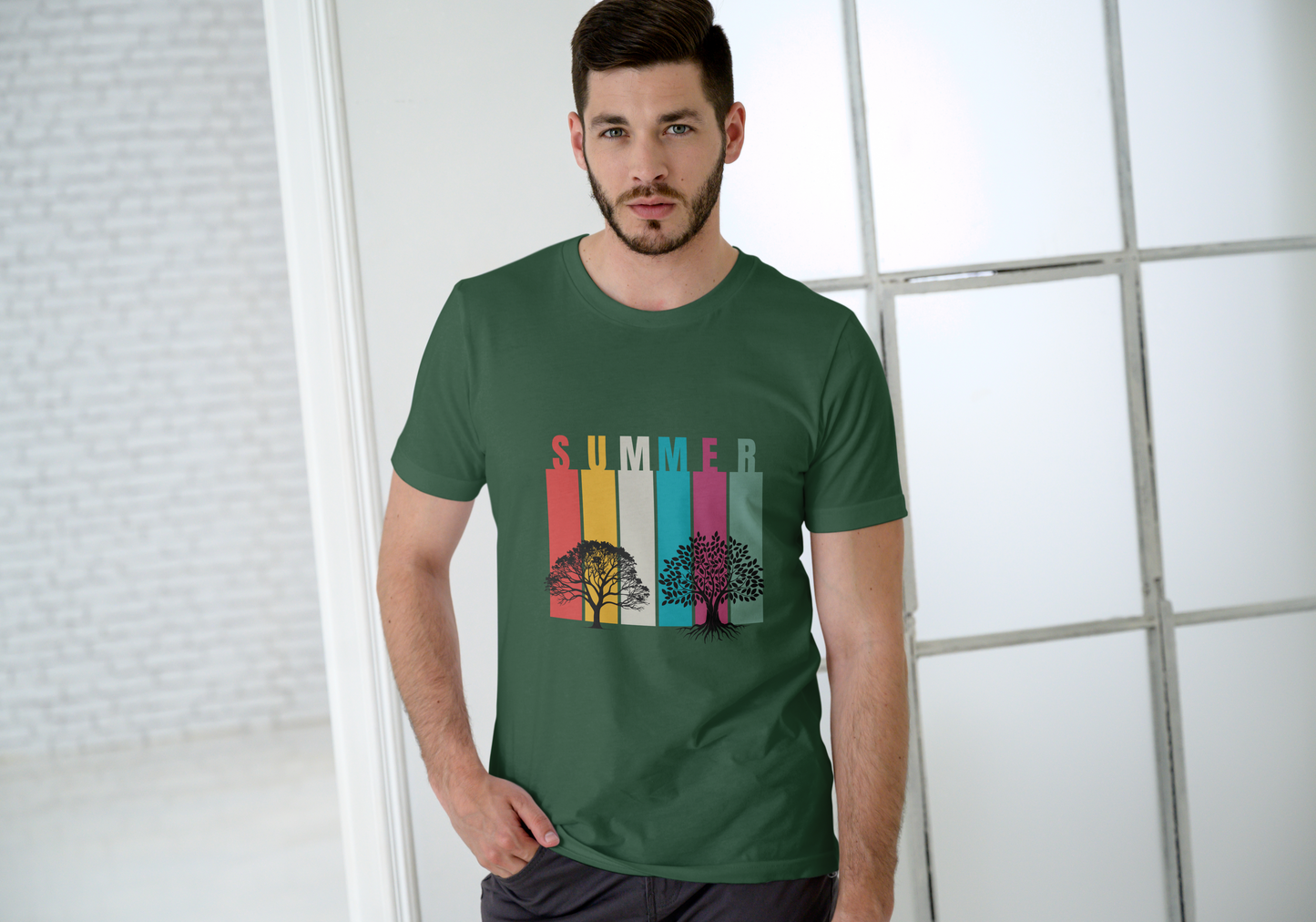 GRAPHIC PRINTED CLASSIC CREW TSHIRT - SUMMER