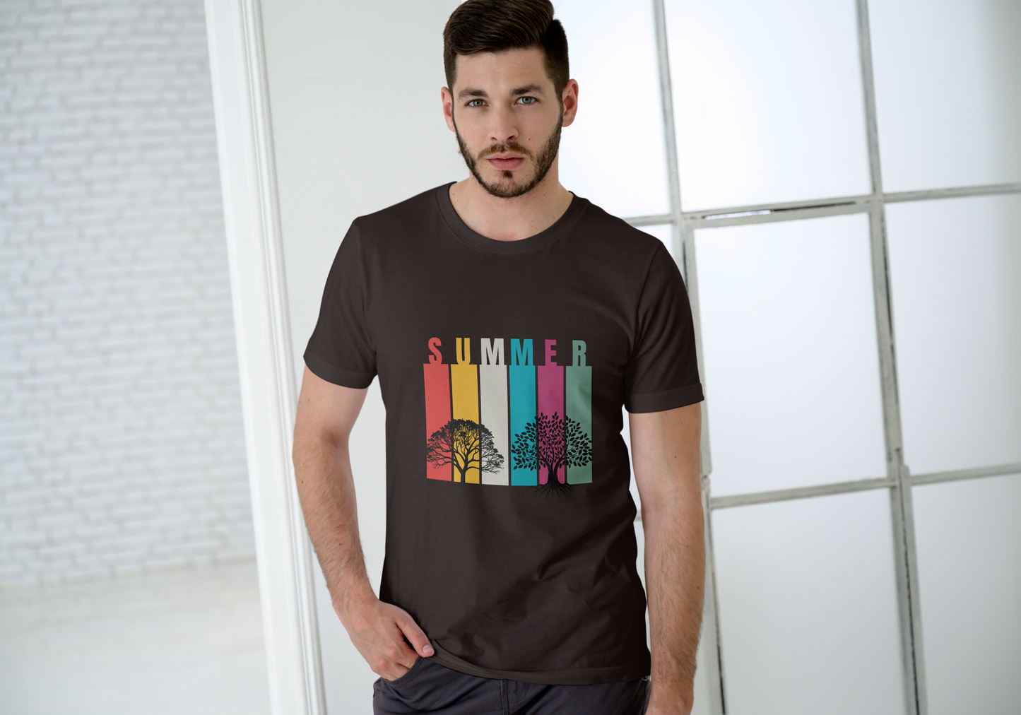 GRAPHIC PRINTED CLASSIC CREW TSHIRT - SUMMER