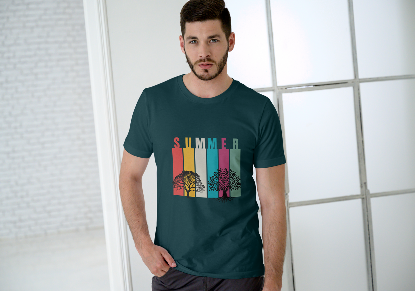 GRAPHIC PRINTED CLASSIC CREW TSHIRT - SUMMER
