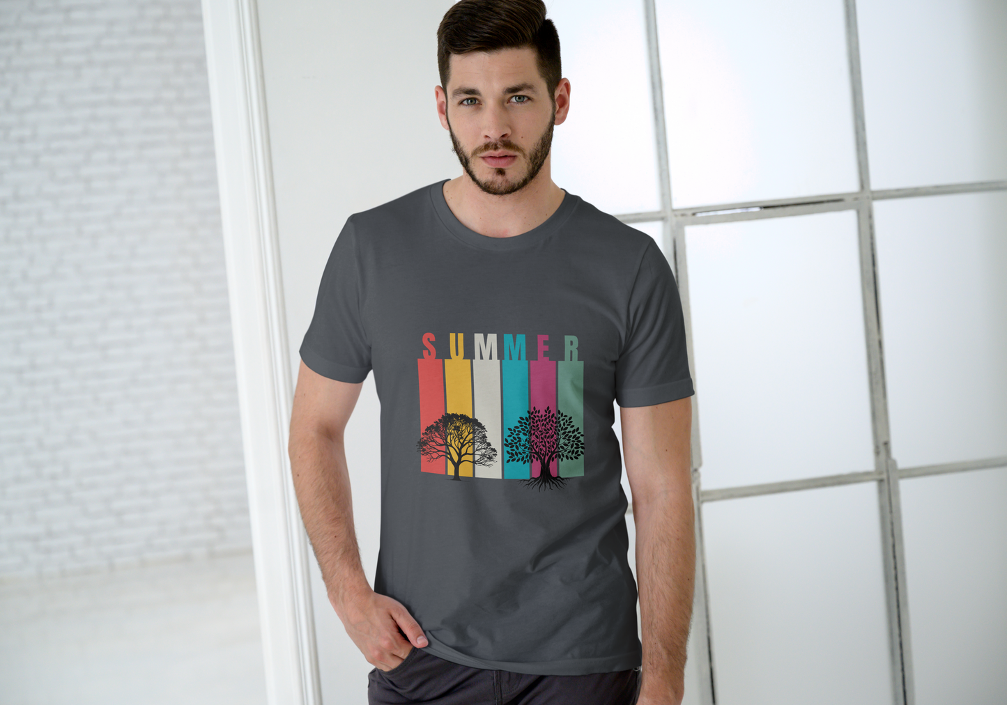 GRAPHIC PRINTED CLASSIC CREW TSHIRT - SUMMER