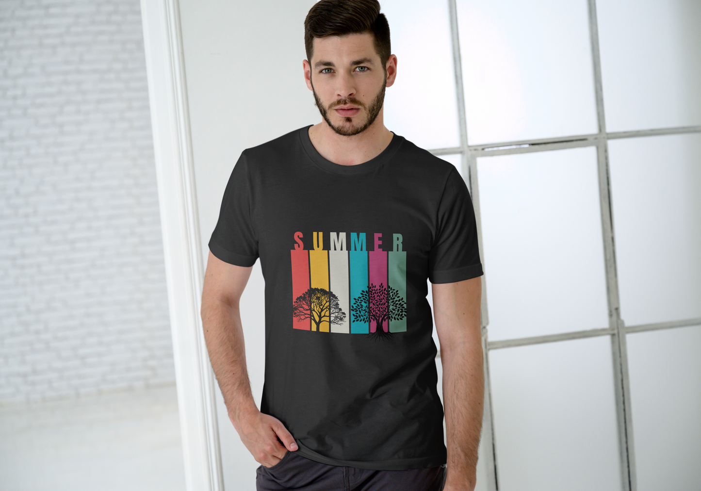 GRAPHIC PRINTED CLASSIC CREW TSHIRT - SUMMER