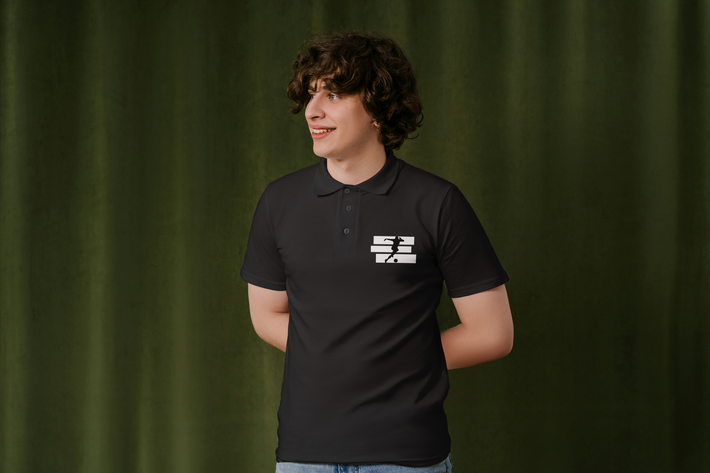 SOLID POLO NECK TSHIRT