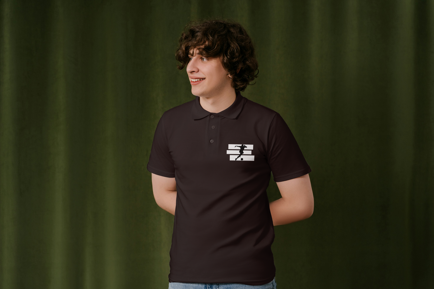 SOLID POLO NECK TSHIRT