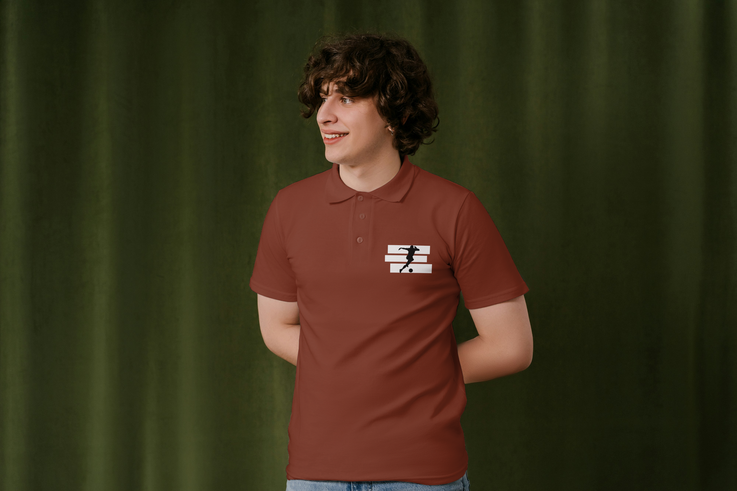 SOLID POLO NECK TSHIRT