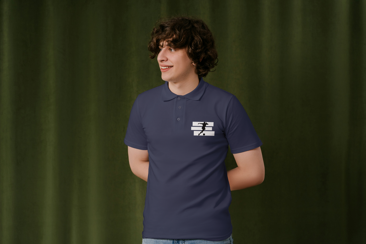SOLID POLO NECK TSHIRT