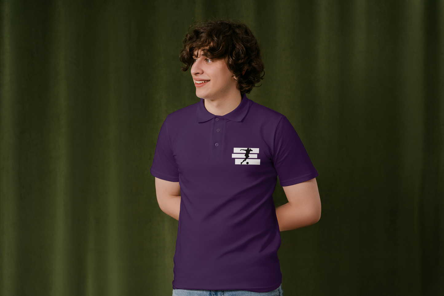 SOLID POLO NECK TSHIRT