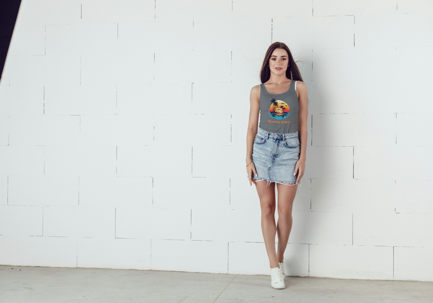 GRAPHIC PRINTED TANK TOP - SUMMER VIBES