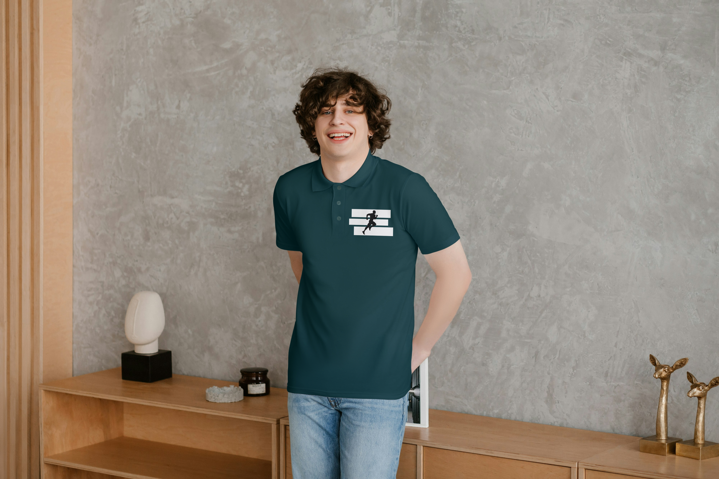 SOLID POLO NECK TSHIRT