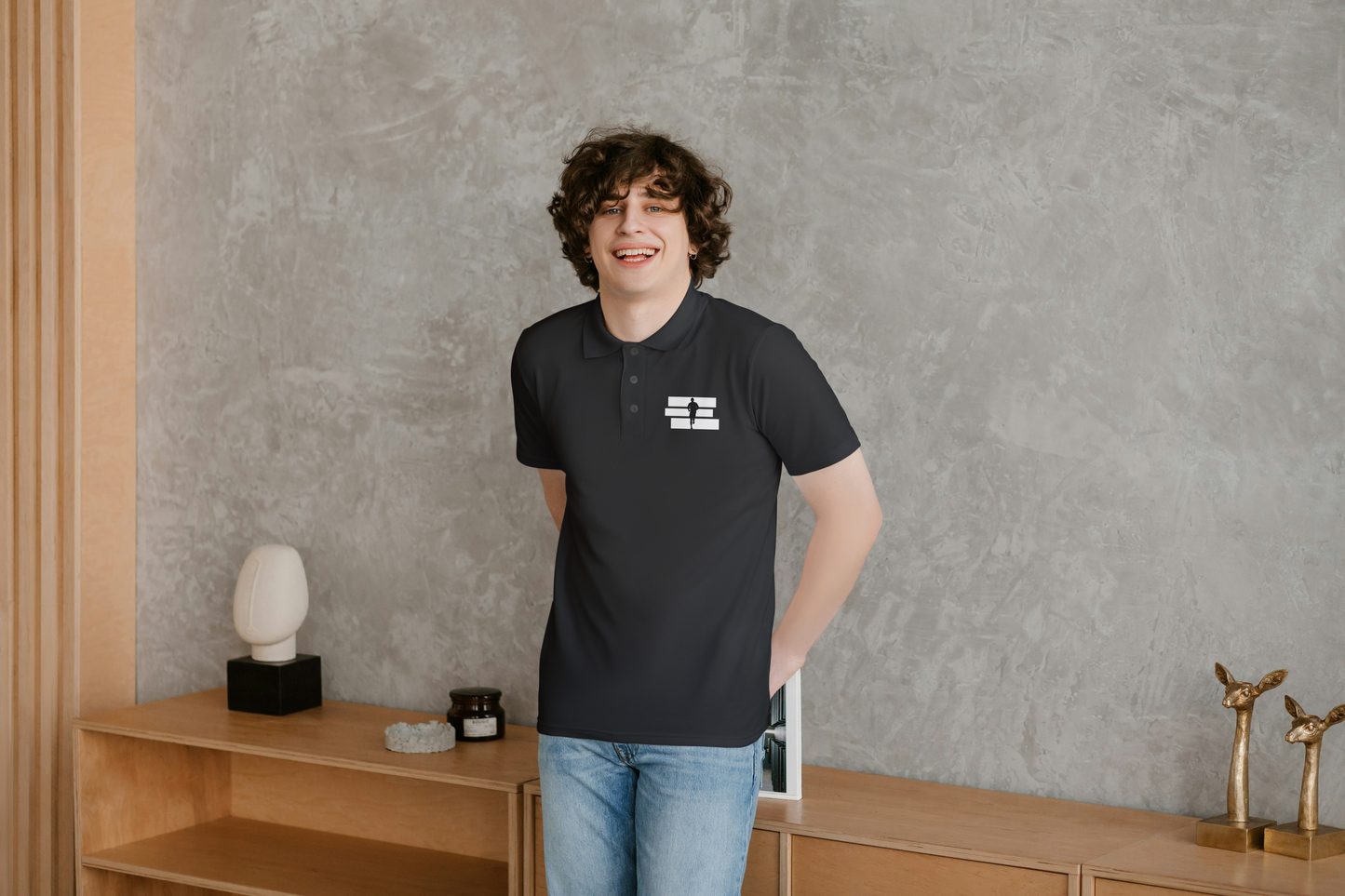 SOLID POLO NECK TSHIRT
