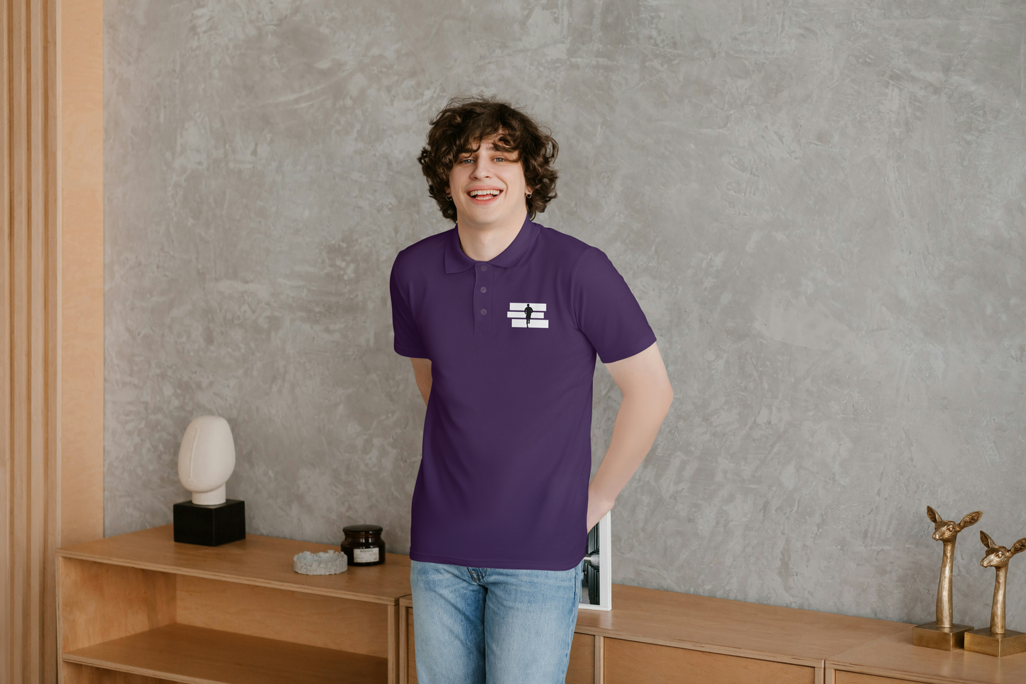 SOLID POLO NECK TSHIRT