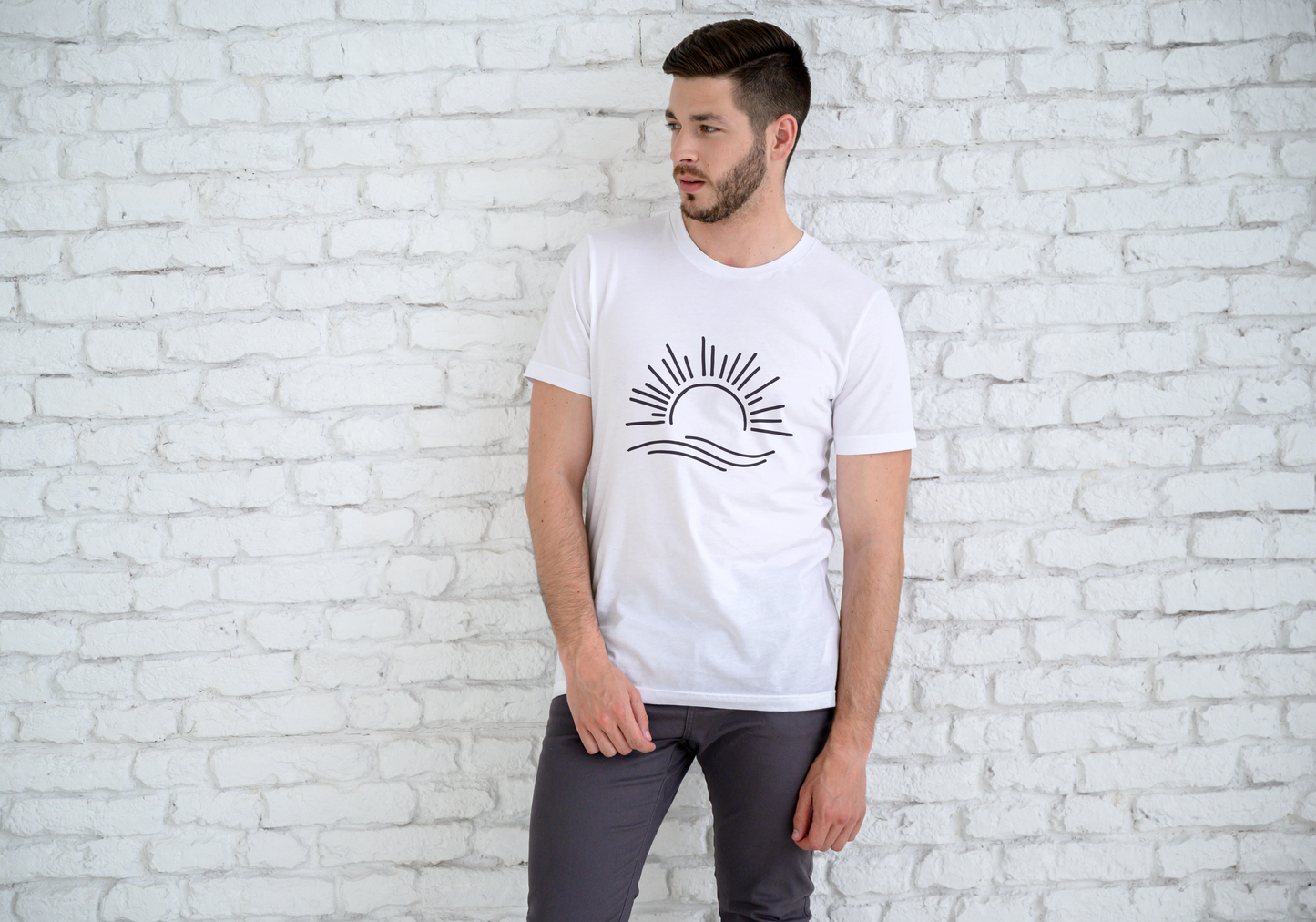GRAPHIC PRINTED CLASSIC CREW TSHIRT - SUNRISE