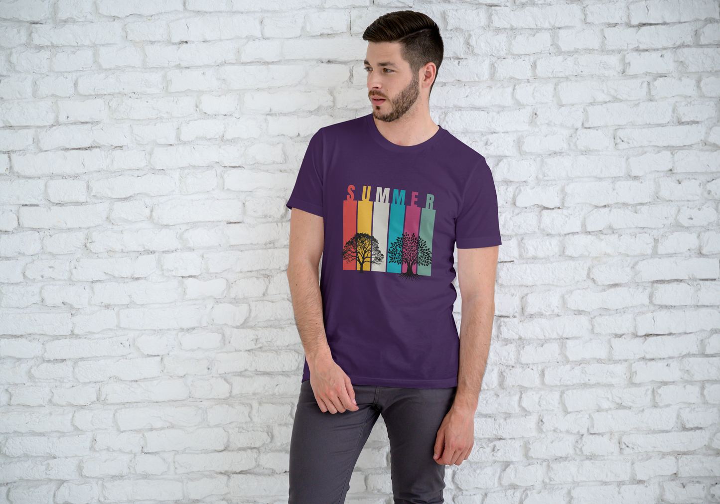 GRAPHIC PRINTED CLASSIC CREW TSHIRT - SUMMER