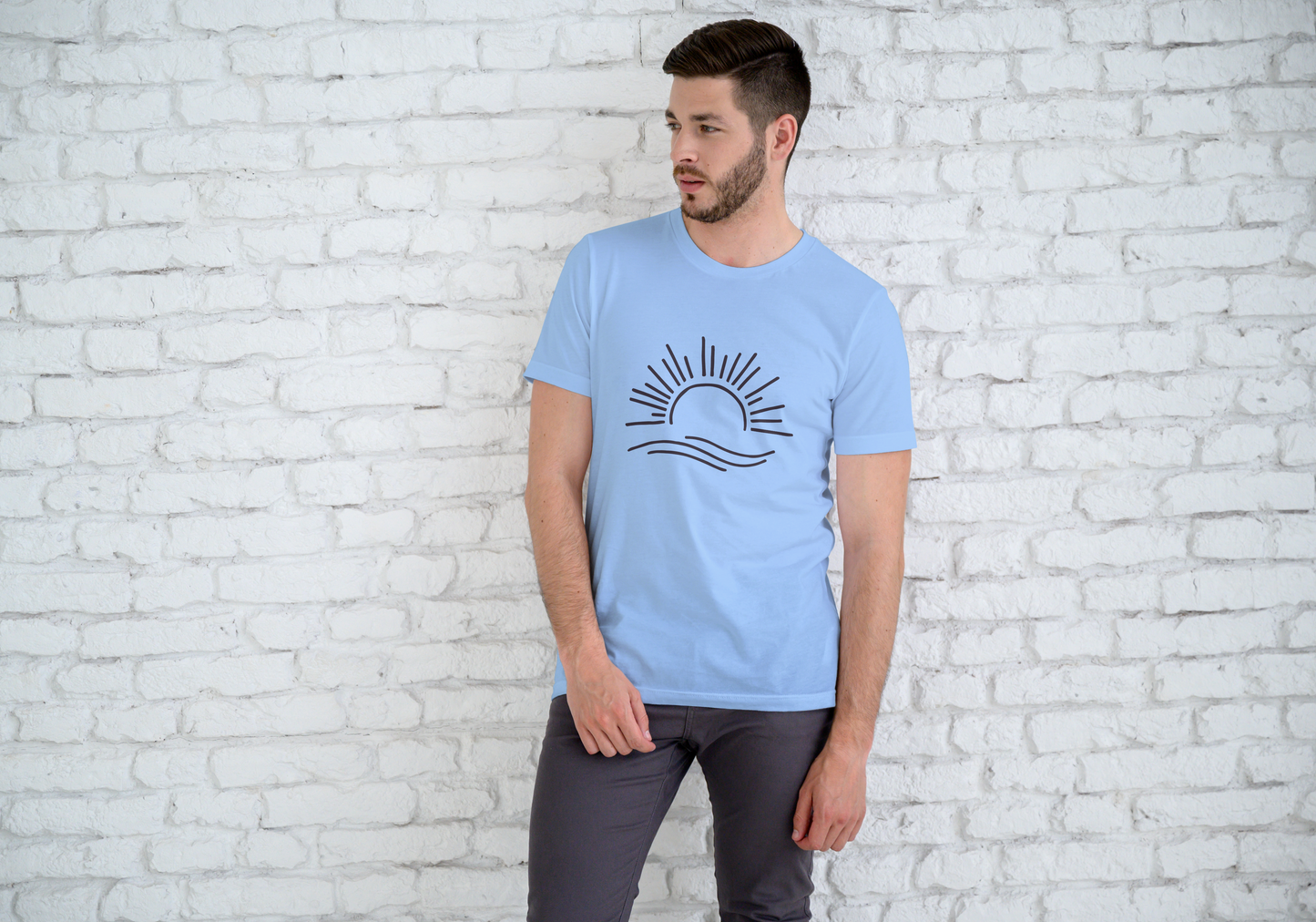 GRAPHIC PRINTED CLASSIC CREW TSHIRT - SUNRISE