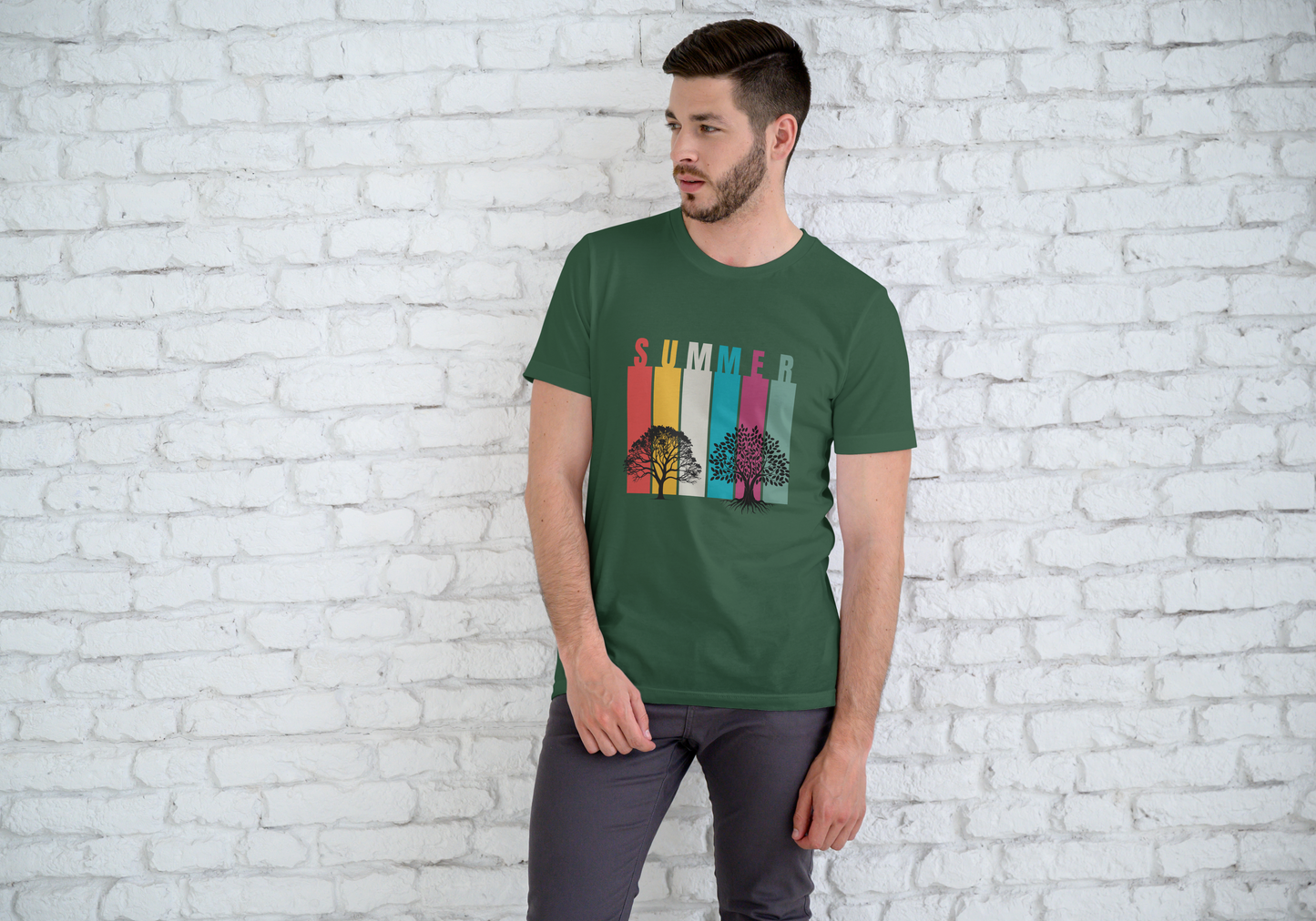 GRAPHIC PRINTED CLASSIC CREW TSHIRT - SUMMER