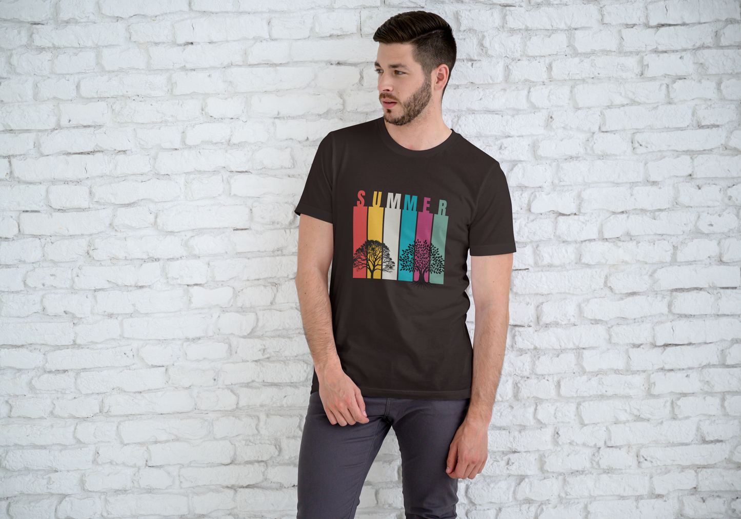 GRAPHIC PRINTED CLASSIC CREW TSHIRT - SUMMER
