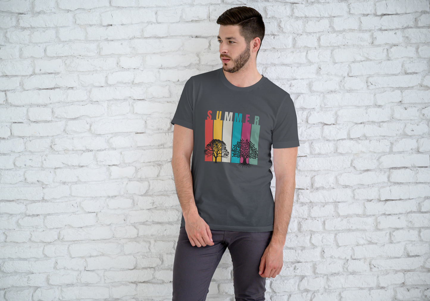 GRAPHIC PRINTED CLASSIC CREW TSHIRT - SUMMER