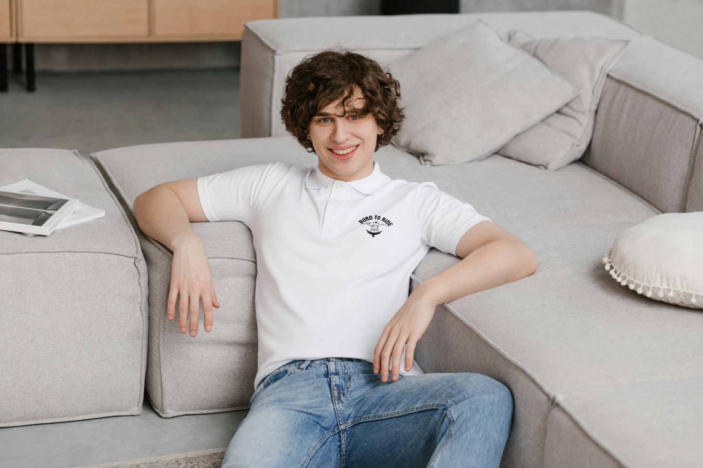 SOLID POLO NECK TSHIRT