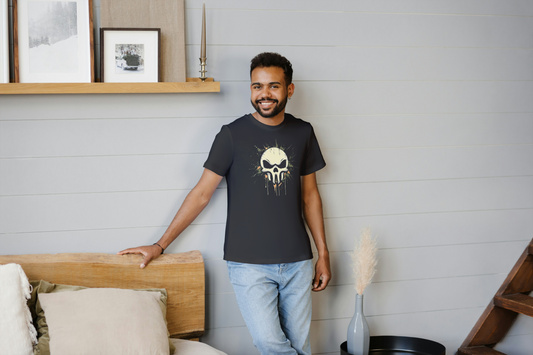 GRAPHIC PRINTED CLASSIC CREW TSHIRT - SKULL DUNDER