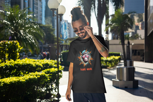 GRAPHIC PRINTED CLASSIC CREW TSHIRT -  KONG MODE
