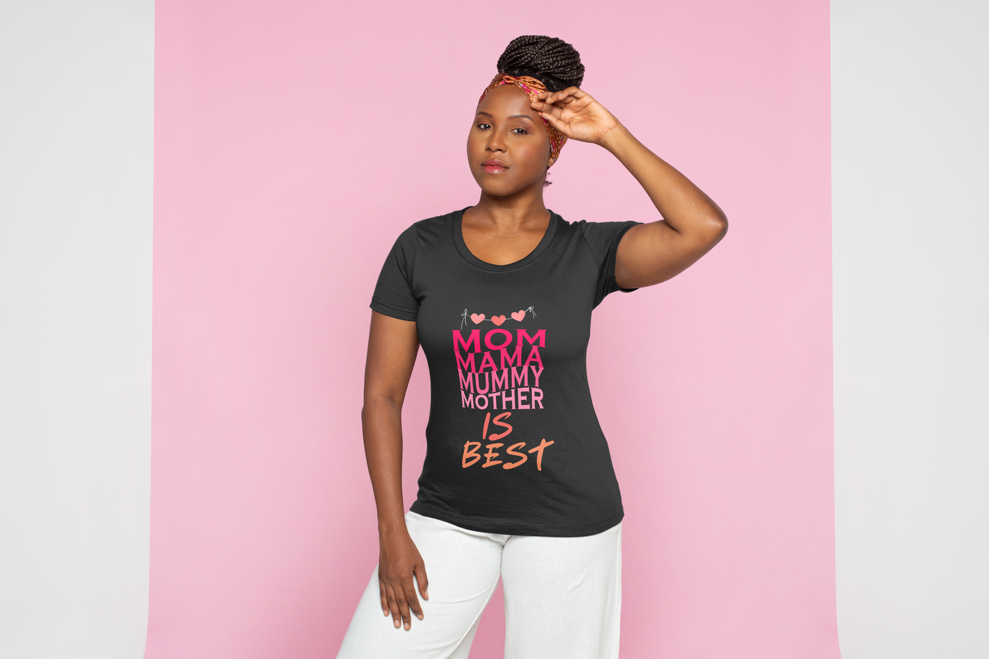 GRAPHIC PRINTED CLASSIC CREW TSHIRT -  MOM , MAMA, MUMMY,MOTHER is BEST