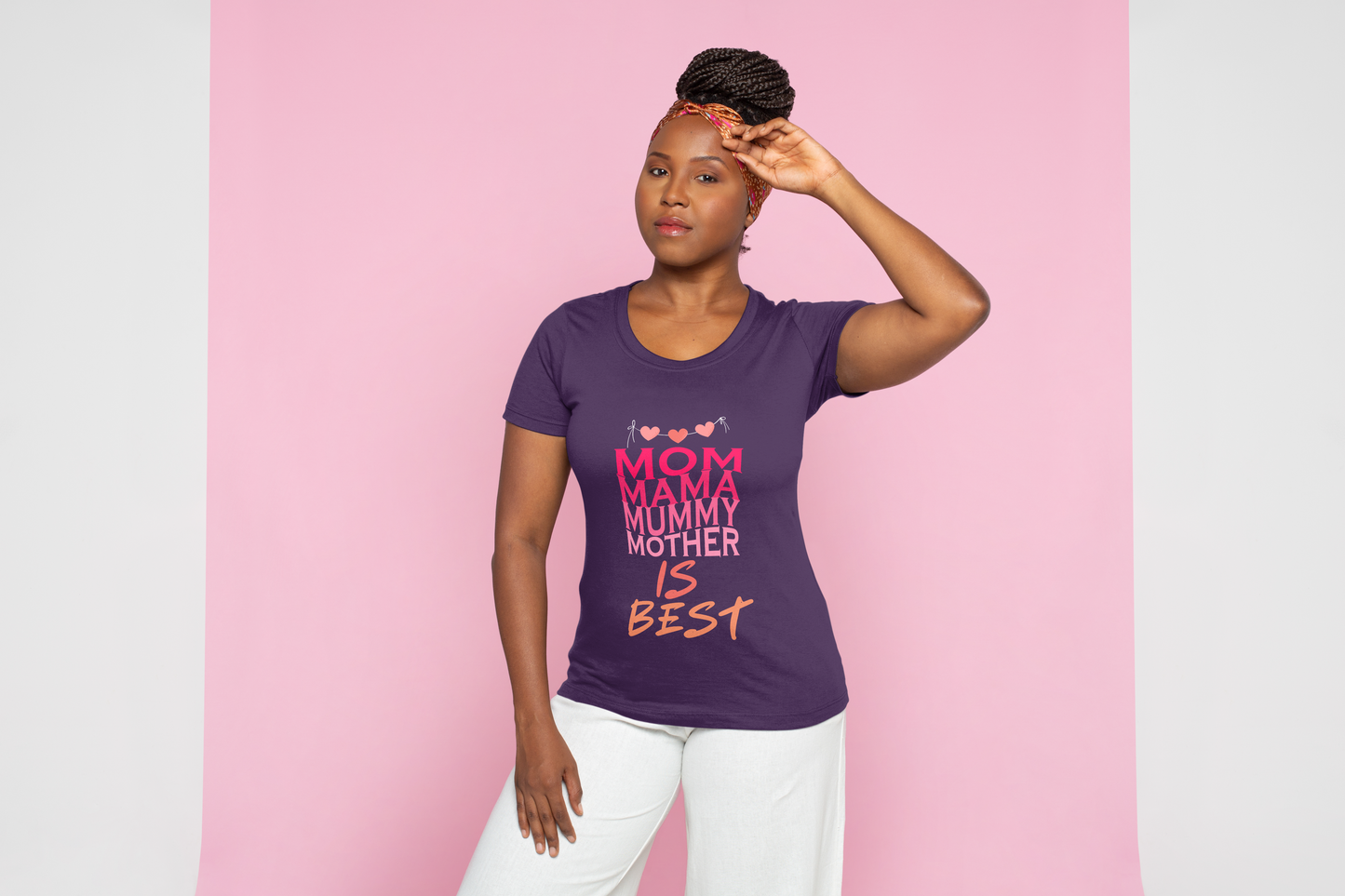 GRAPHIC PRINTED CLASSIC CREW TSHIRT -  MOM , MAMA, MUMMY,MOTHER is BEST