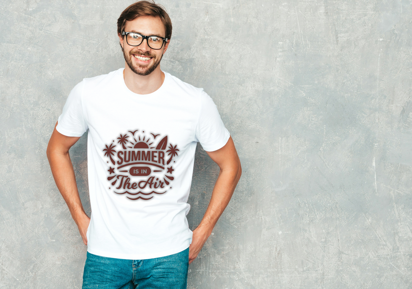 GRAPHIC PRINTED CLASSIC CREW TSHIRT -SUMMER IS IN THE AIR