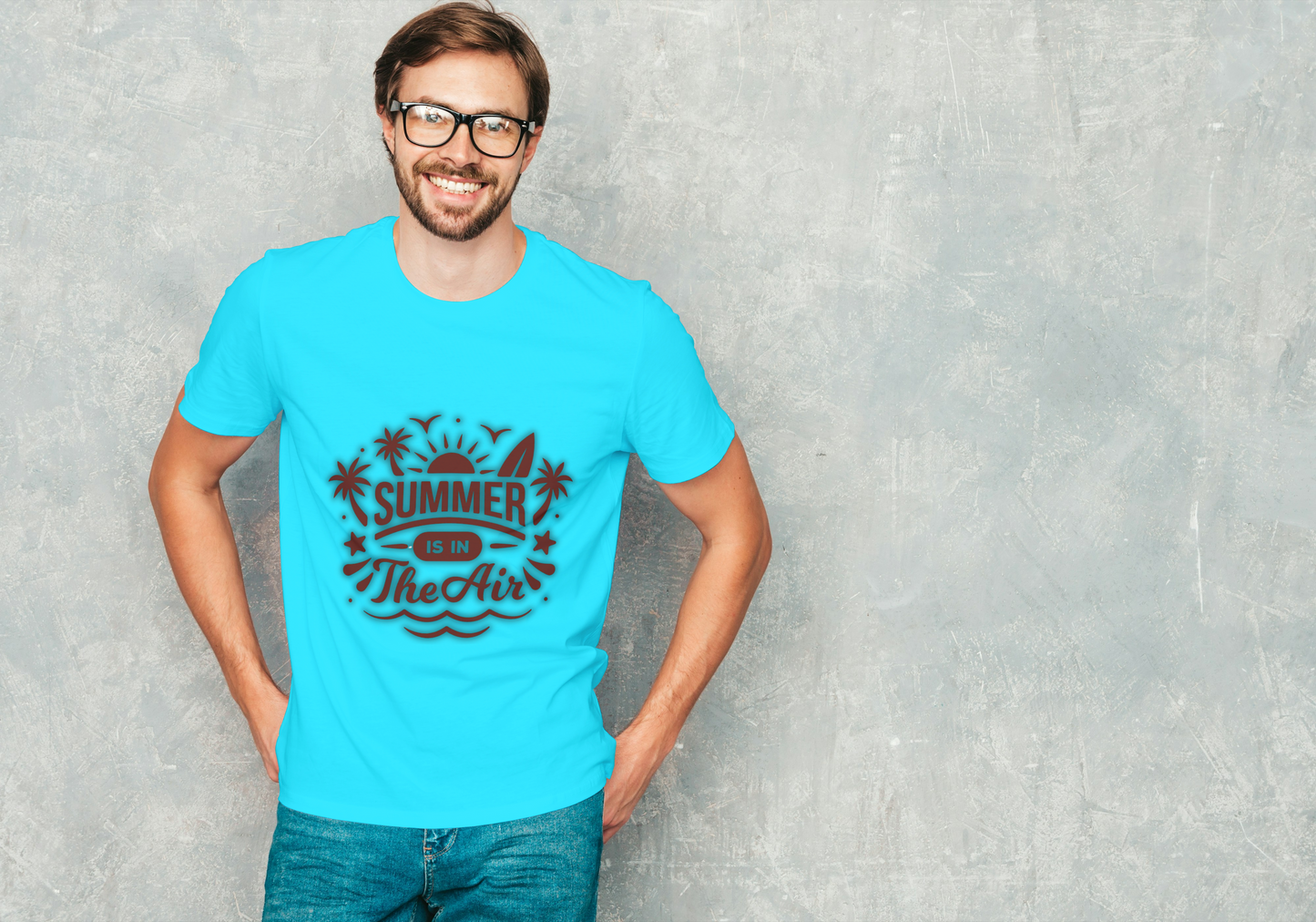 GRAPHIC PRINTED CLASSIC CREW TSHIRT -SUMMER IS IN THE AIR