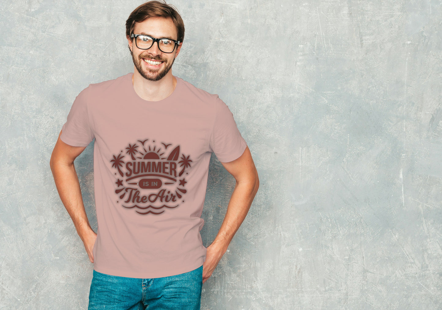 GRAPHIC PRINTED CLASSIC CREW TSHIRT -SUMMER IS IN THE AIR