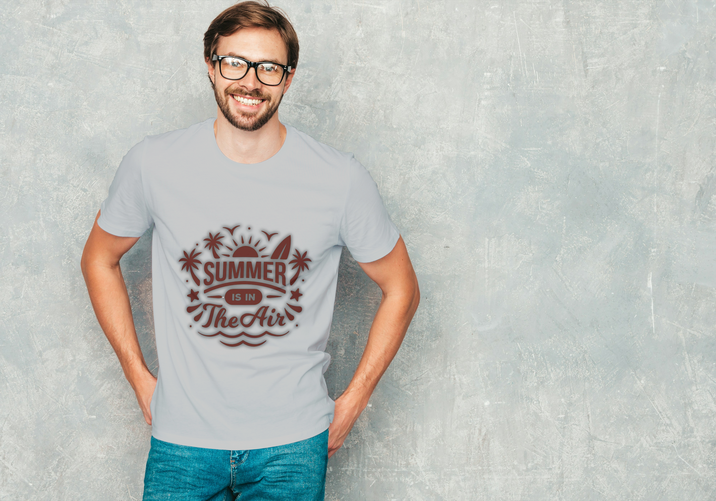GRAPHIC PRINTED CLASSIC CREW TSHIRT -SUMMER IS IN THE AIR