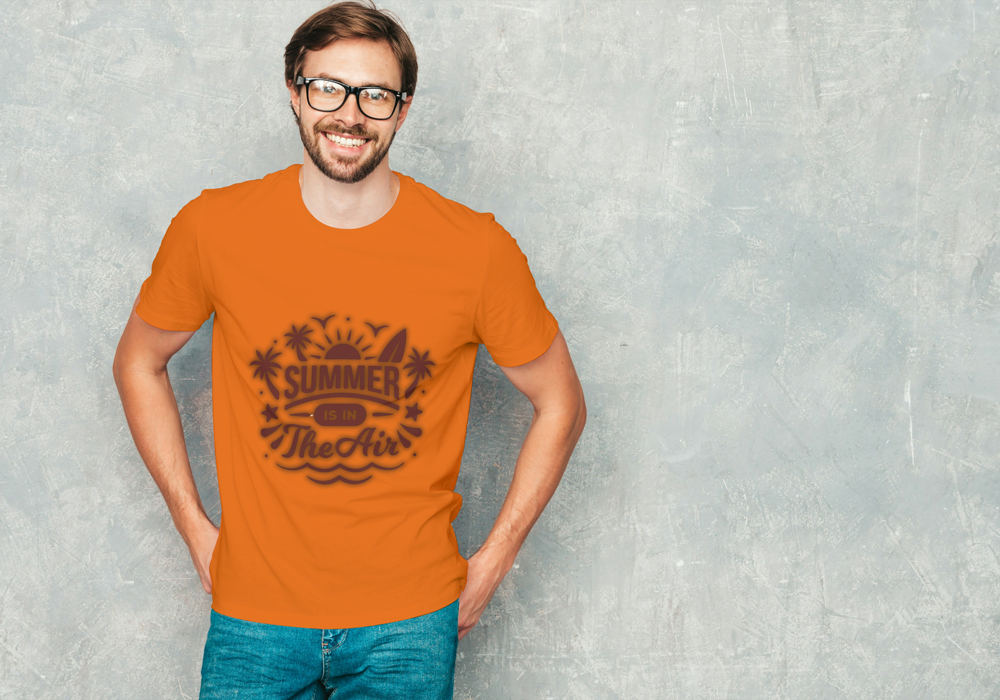GRAPHIC PRINTED CLASSIC CREW TSHIRT -SUMMER IS IN THE AIR
