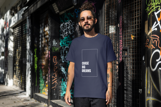 GRAPHIC PRINTED CLASSIC CREW TSHIRT - CHASE YOUR DREAMS