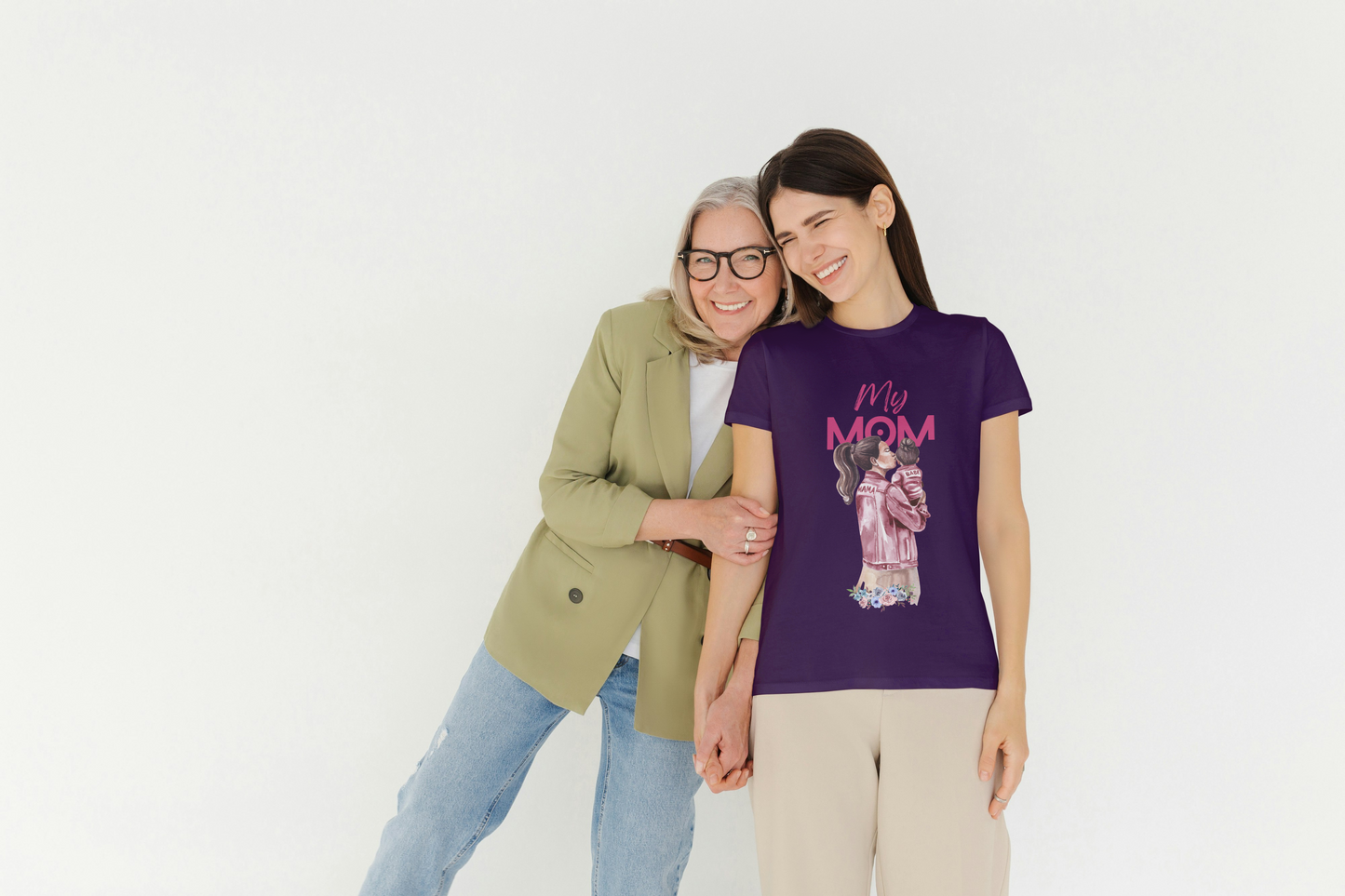 GRAPHIC PRINTED CLASSIC CREW TSHIRT - MY MOM