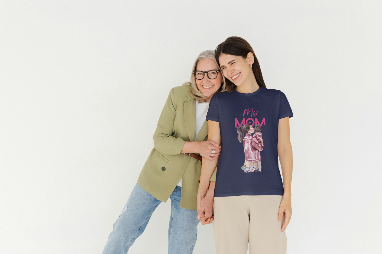 GRAPHIC PRINTED CLASSIC CREW TSHIRT - MY MOM