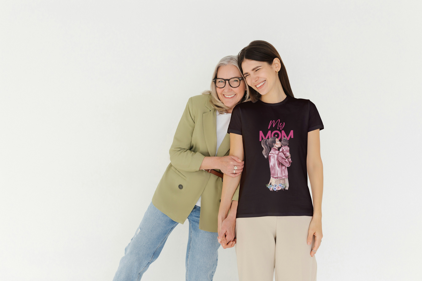 GRAPHIC PRINTED CLASSIC CREW TSHIRT - MY MOM
