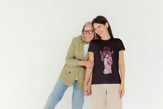 GRAPHIC PRINTED CLASSIC CREW TSHIRT - MY MOM