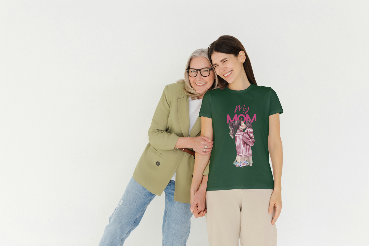 GRAPHIC PRINTED CLASSIC CREW TSHIRT - MY MOM