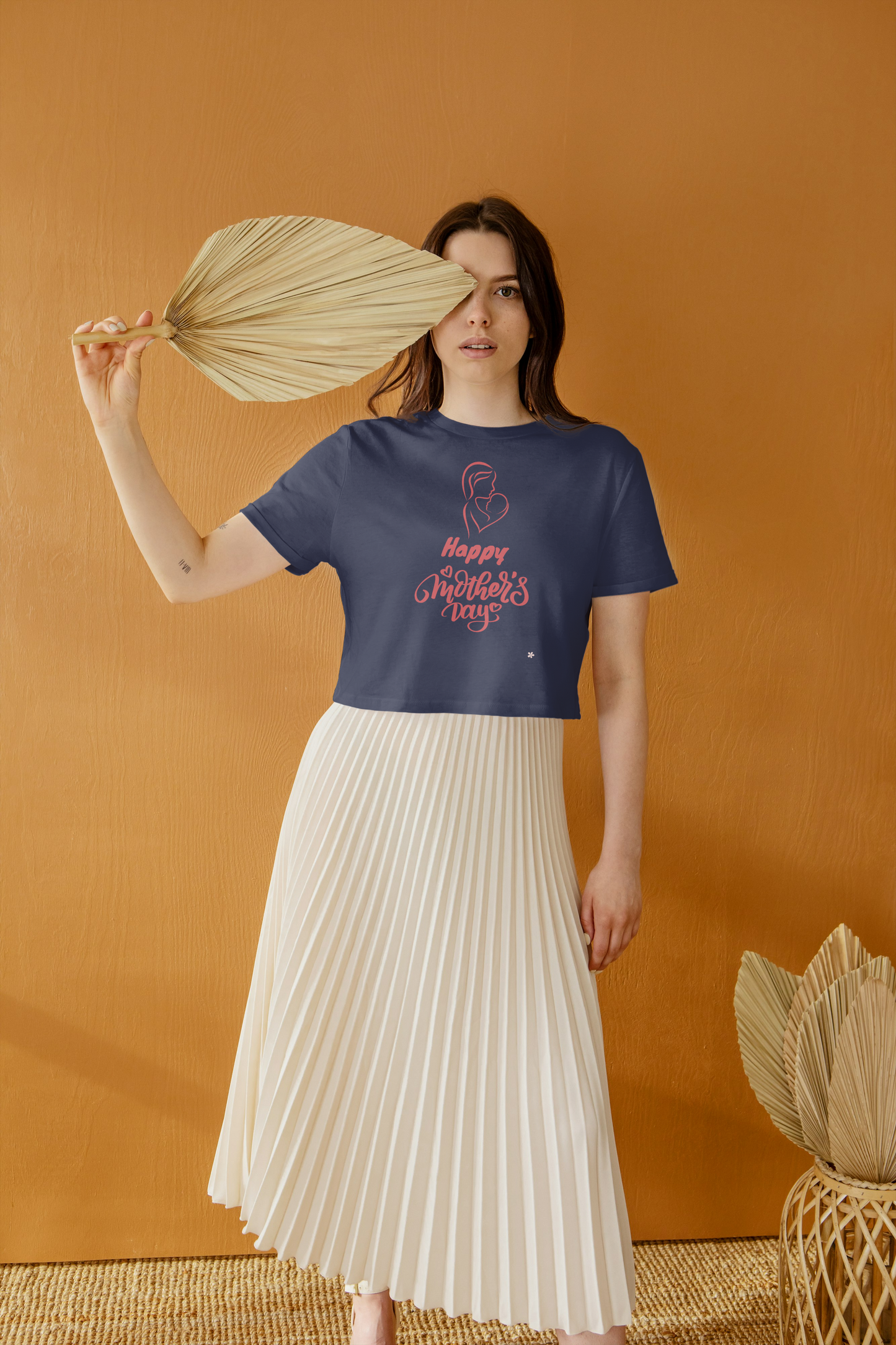 GRAPHIC PRINTED CROP TOP - HAPPY MOTHER'S DAY