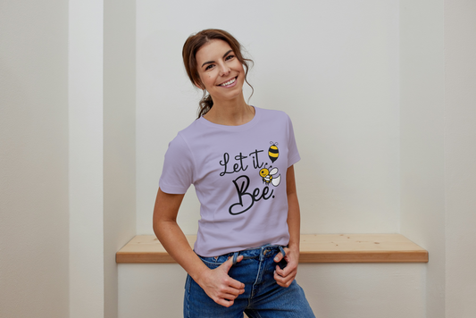 GRAPHIC PRINTED CLASSIC CREW TSHIRT - LET IT BEE