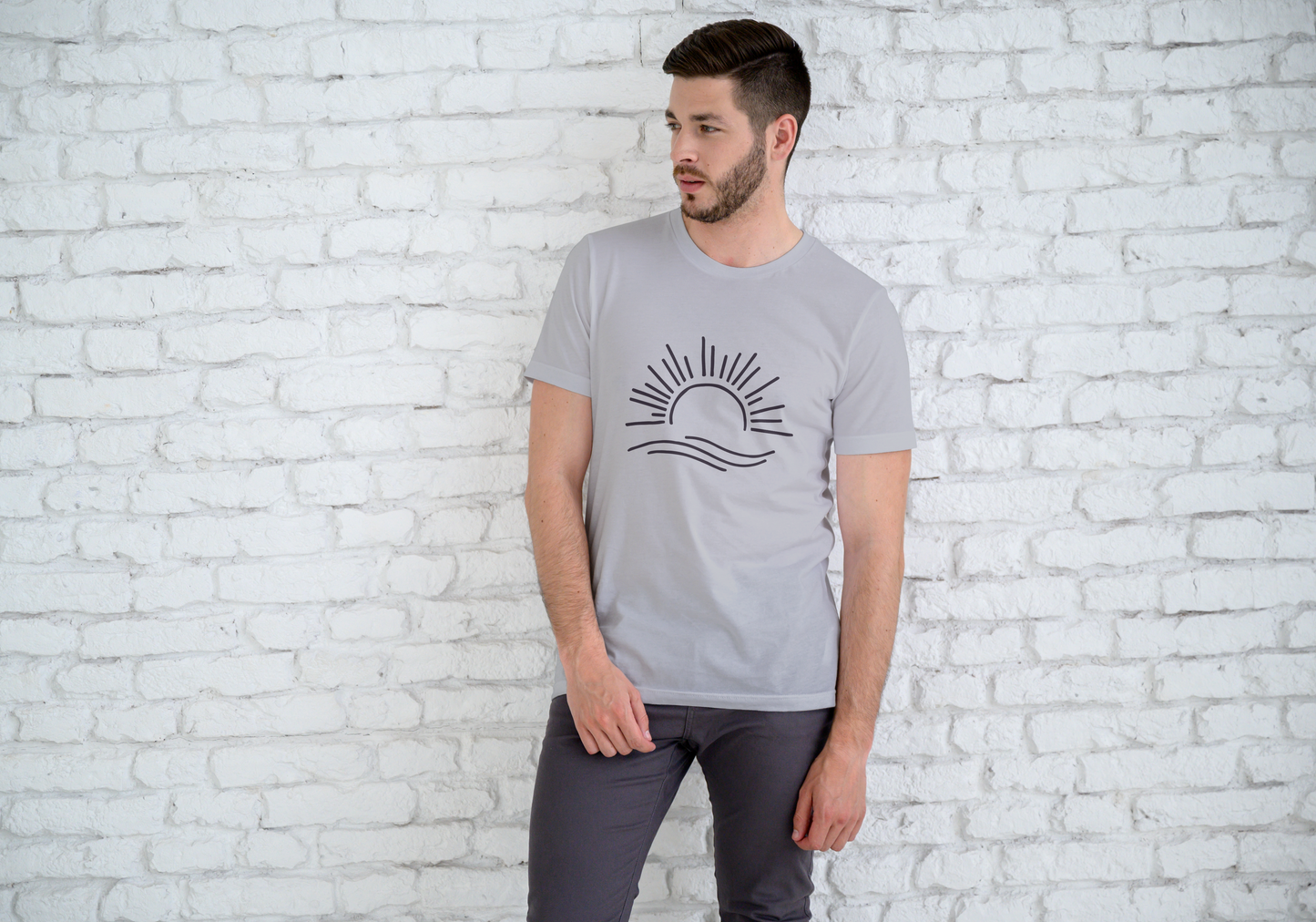 GRAPHIC PRINTED CLASSIC CREW TSHIRT - SUNRISE
