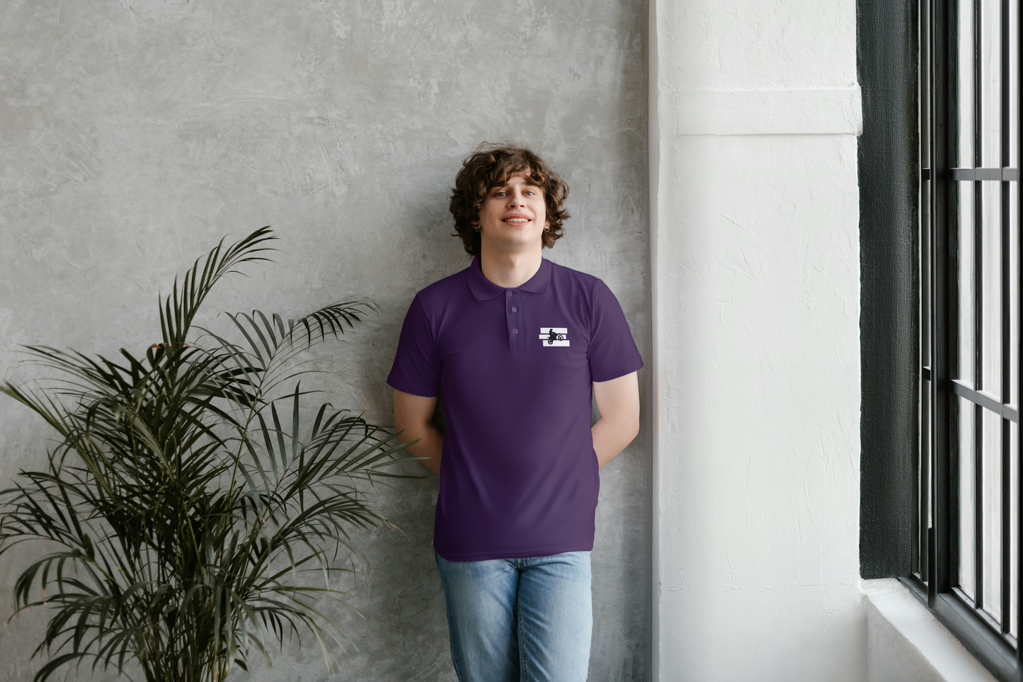 SOLID POLO NECK TSHIRT