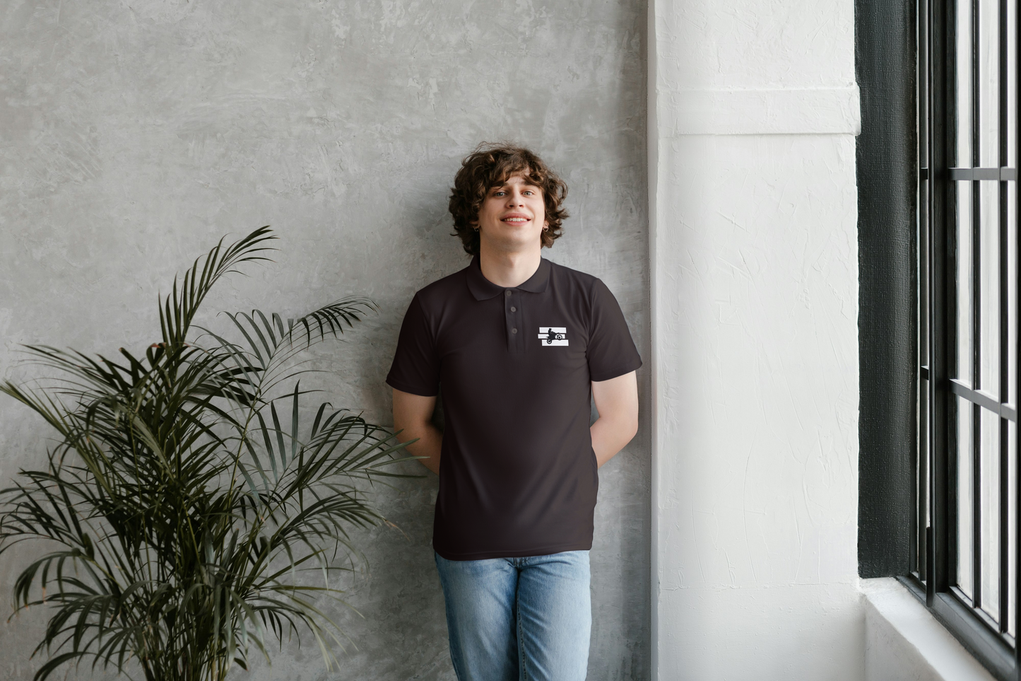 SOLID POLO NECK TSHIRT
