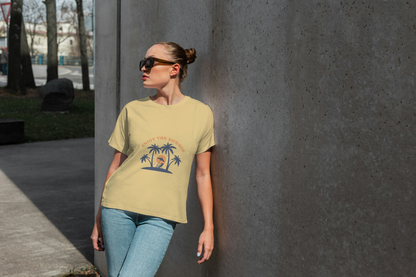 GRAPHIC PRINTED CLASSIC CREW TSHIRT - ENJOY THE SUMMER