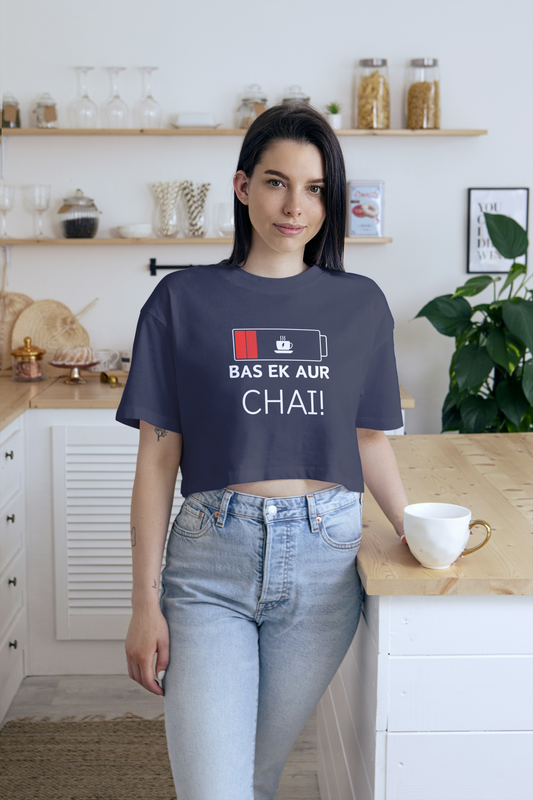 GRAPHIC PRINTED CROP TOP - BAS EK AUR CHAI